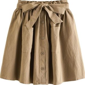Shein khaki Paper Bag Skirt size medium